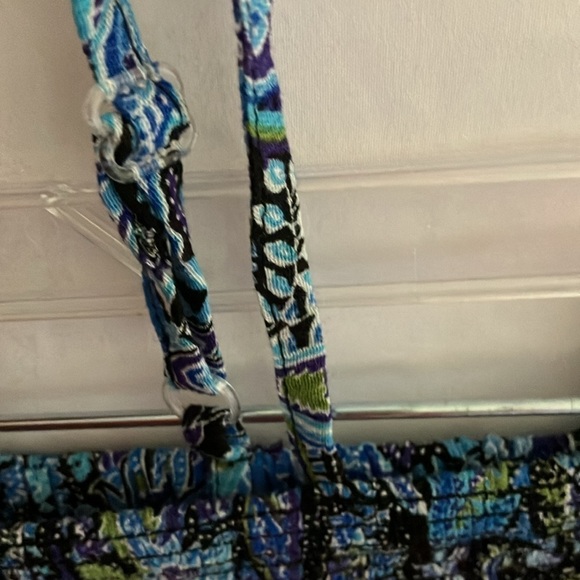 Lascana: Elastic Off the Shoulder (with straps) Blue Paisley Midi Dress- 14 - Picture 13 of 16